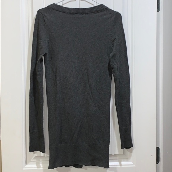 Gray Button Midi Cardigan - Picture 3 of 3